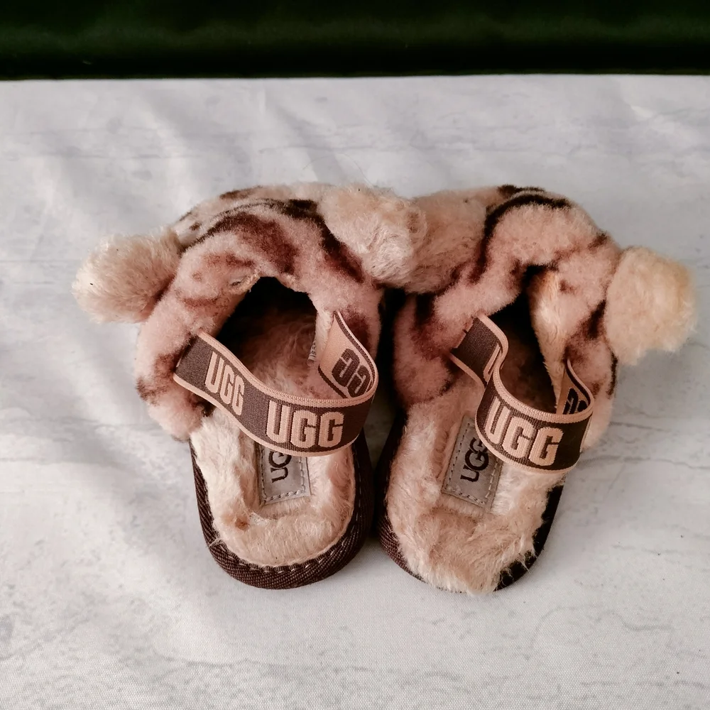 UGG Brown Tiger Kids Slippers